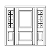 2-panel with 8-lite over 1 panel sideites
Unit Dimension 85" x 85-5/8"
Door Dimension 42" x 83"
Panel - raised
Glazing - Tempered Low-e IG, SDL
